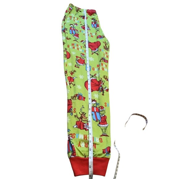 Dr. Seuss Merry Grinchmas Pajamas Set Long Sleeve Top & Pants Kids Size S Green - Picture 6 of 6
